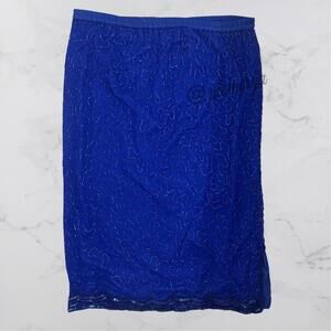 Vintage Carina by Barry Lee Beaded Sequin Silk Skirt Plus Size 1X